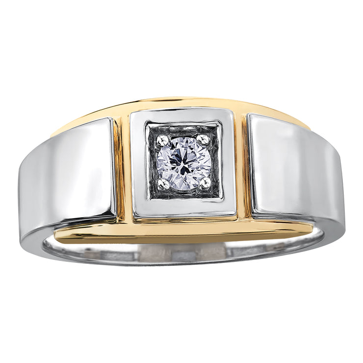 Yellow And White Gold Diamond Ring