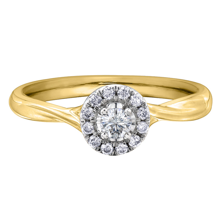 Yellow, White Or Rose Gold Diamond Ring
