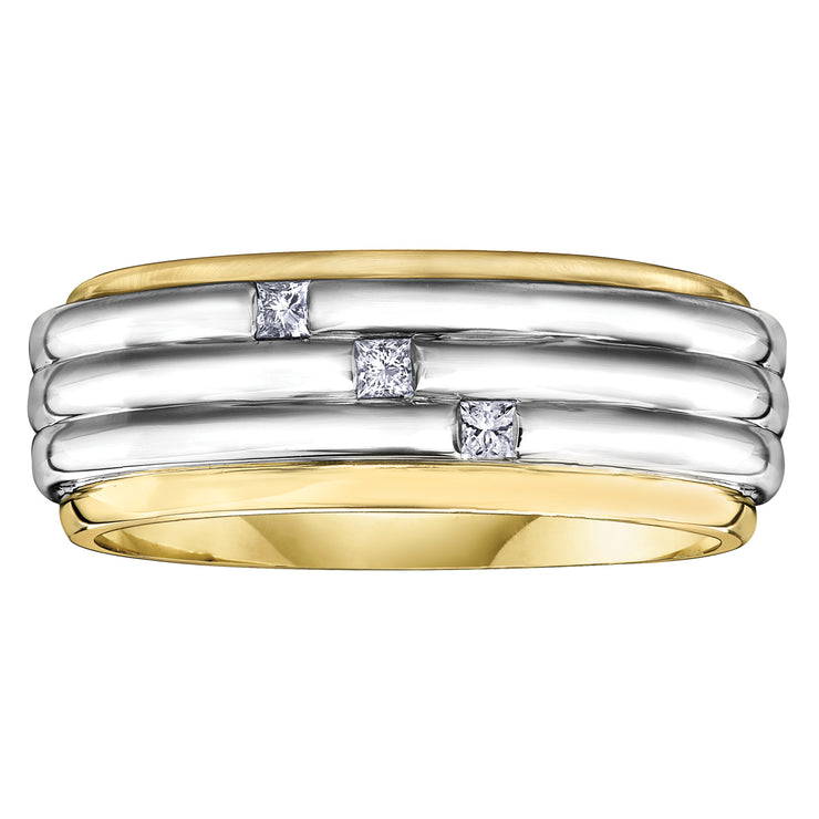 Yellow And White Gold Diamond Ring