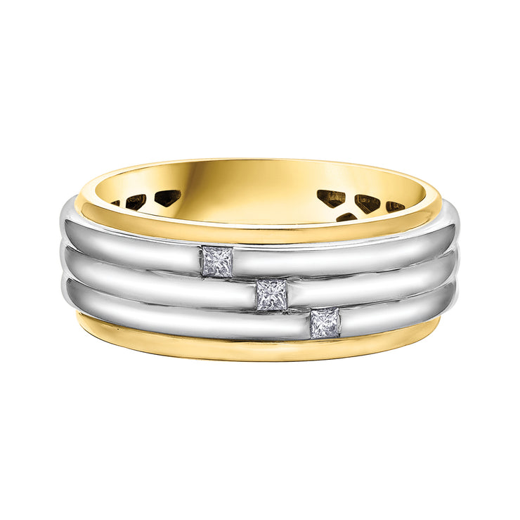 Yellow And White Gold Diamond Ring