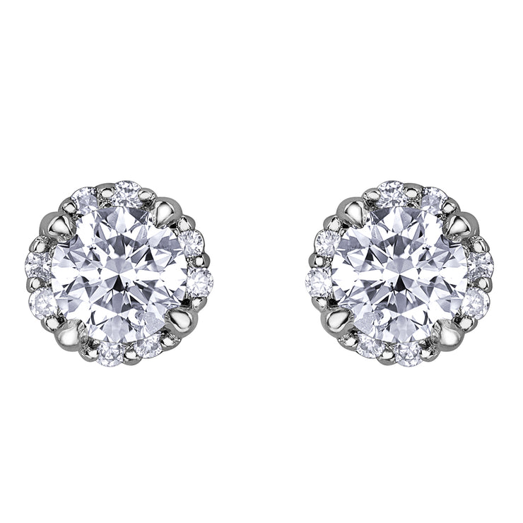 White Gold Canadian Diamond Studs