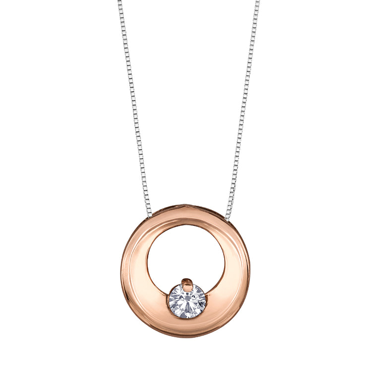 Rose Gold Diamond Pendant