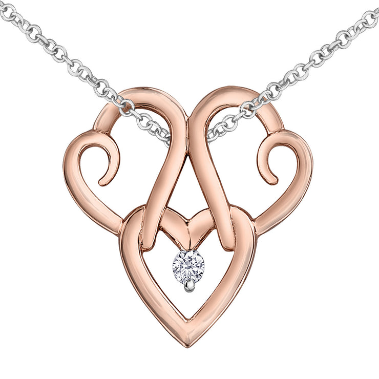 Rose Gold Heart Pendant