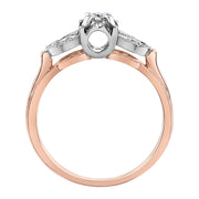 Rose And White Gold Diamond Ring