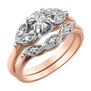 Rose And White Gold Diamond Ring