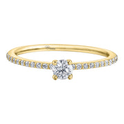 Yellow Rose Or White Gold Diamond Ring