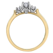Yellow And White Gold Diamond Ring