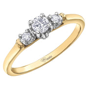 Yellow And White Gold Diamond Ring
