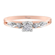 Rose And White Gold Diamond Ring