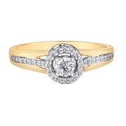 Yellow And White Gold Diamond Ring