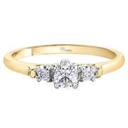 Yellow And White Gold Diamond Ring