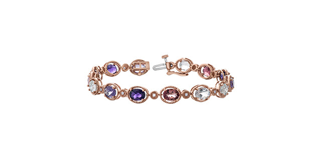 Rose Gold Gemstone Bracelet