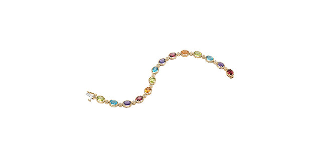 Yellow Gold Gemstone Bracelet