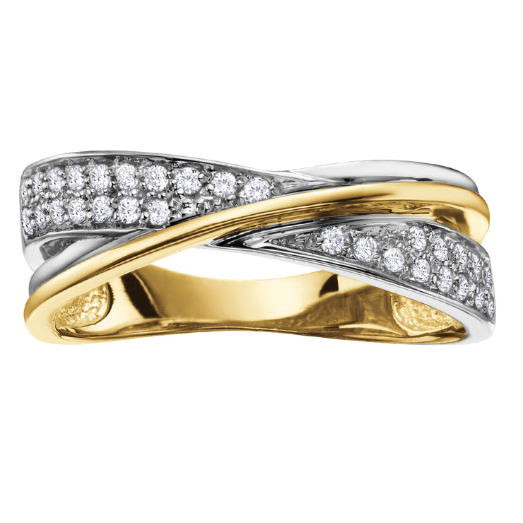 Yellow And White Gold Diamond Ring