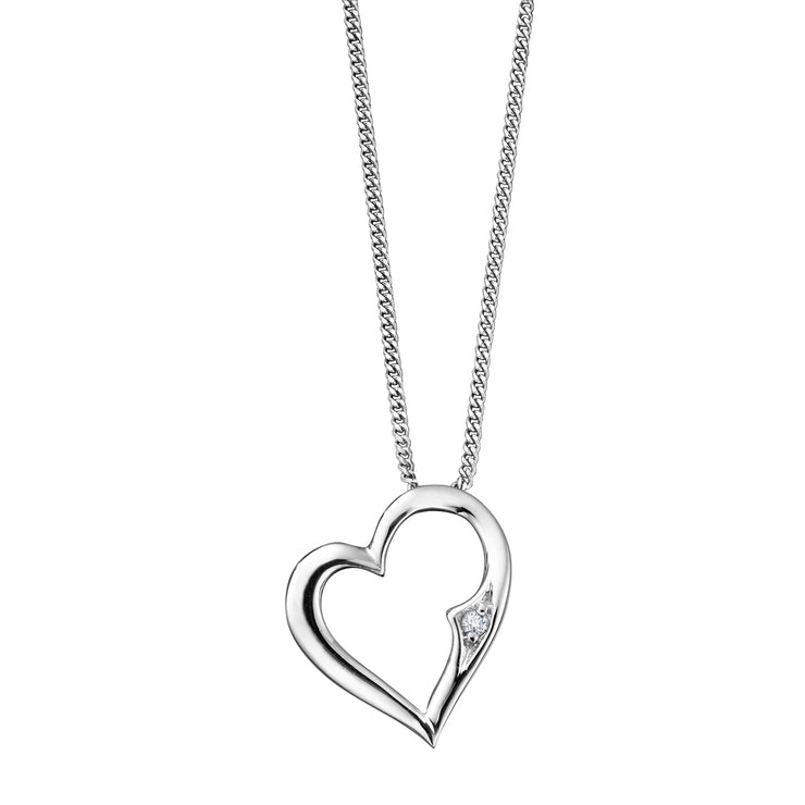 White Gold Heart Pendant