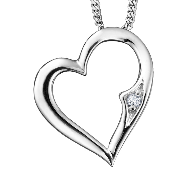 White Gold Heart Pendant