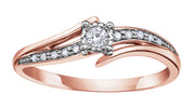 White Yellow Or Rose Gold Diamond Ring