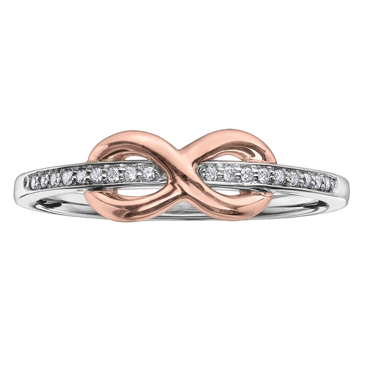 White And Rose Gold Diamond Ring