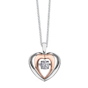 White And Rose Gold Diamond Necklace
