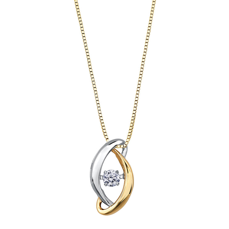 White And Yellow Gold Diamond Necklace