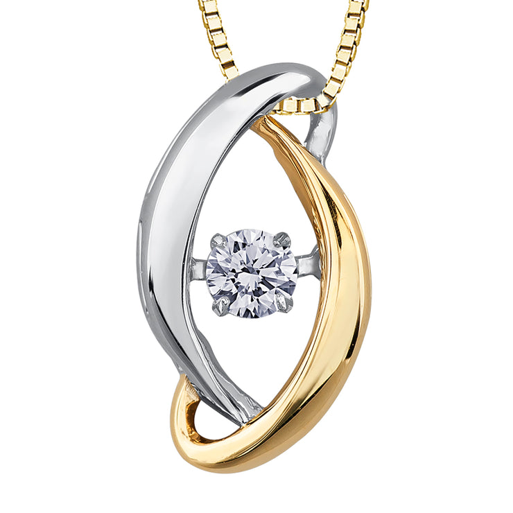 White And Yellow Gold Diamond Necklace