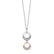 White And Rose Gold Diamond Necklace