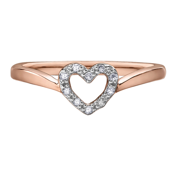 Rose And White Gold Diamond Ring