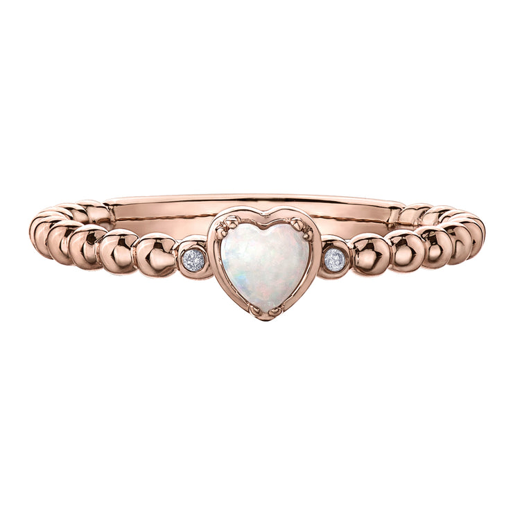 Rose Gold Opal Ring