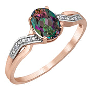 Rose Gold Topaz Ring