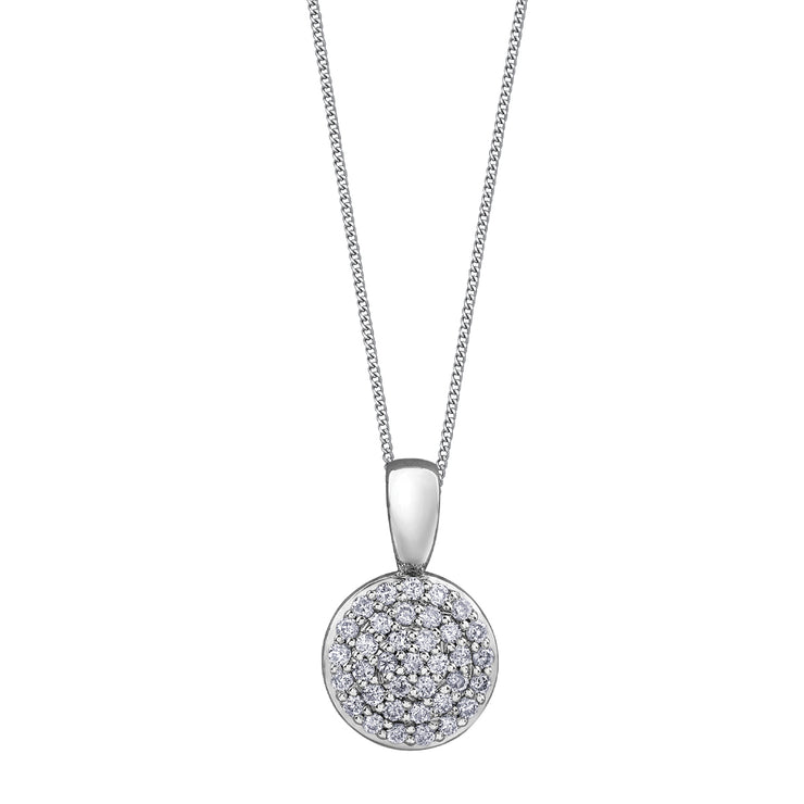 White Gold Circle Pendant