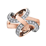 Rose And White Gold Diamond Ring