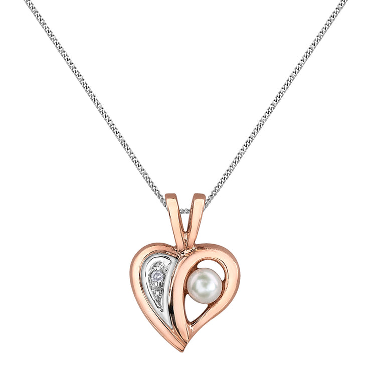 Rose Gold Diamond And Pear Pendant