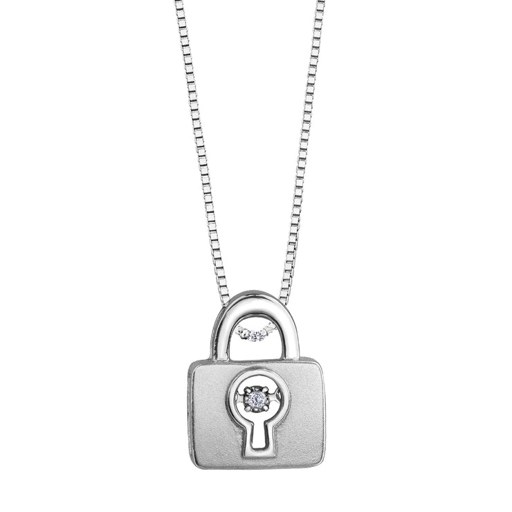 Sterling Silver Diamond Pendant
