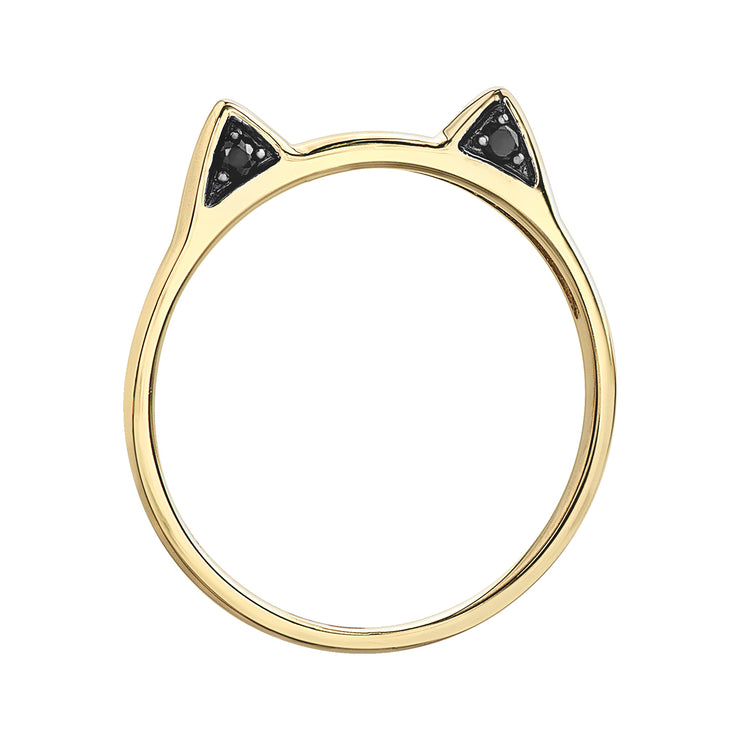 Yellow Gold Cat Ring