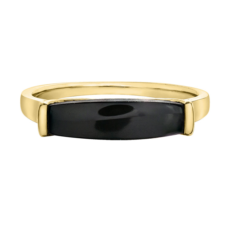 Yellow Gold Onyx Ring