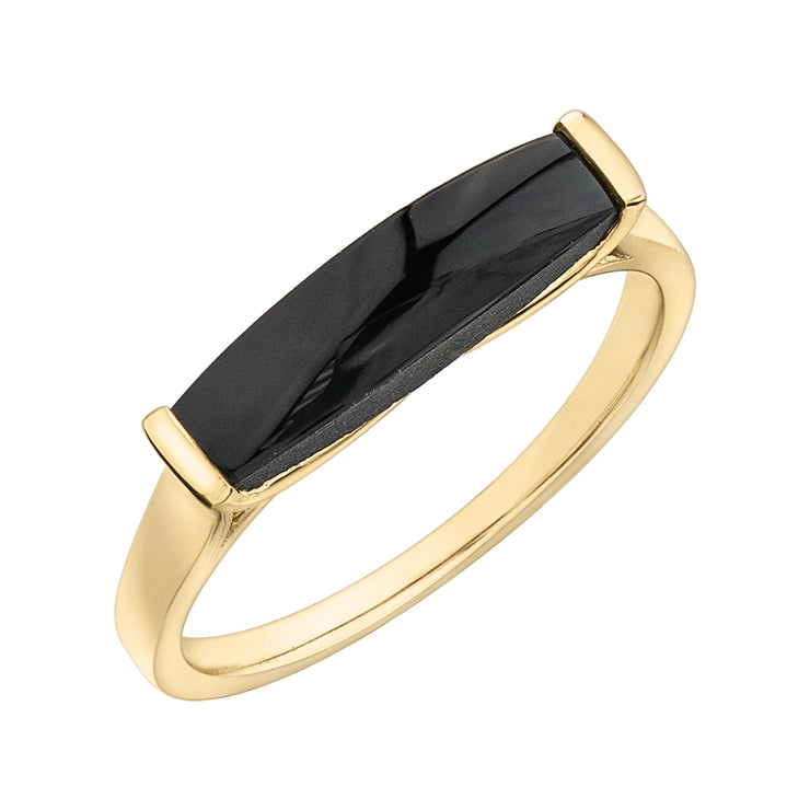 Yellow Gold Onyx Ring