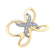 Yellow And White Gold Diamond Ring