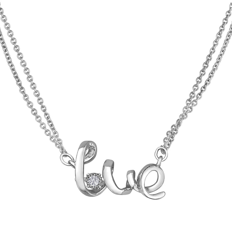 Silver Diamond Necklace