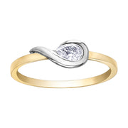 Yellow And White Gold Diamond Ring