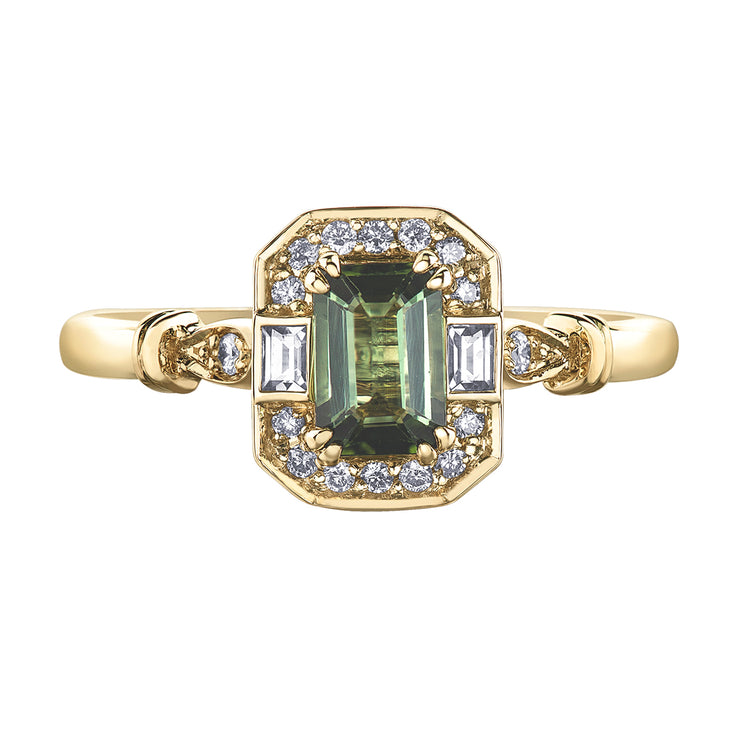 green tourmaline ring stone ring jewelry adjustable ring