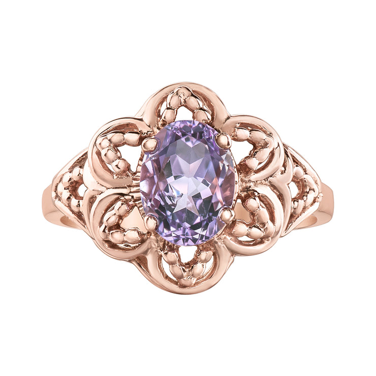 Rose Gold Amethyst Ring