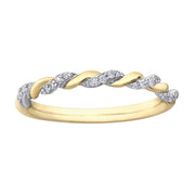 Yellow And White Gold Diamond Band