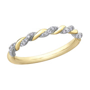 Yellow And White Gold Diamond Band