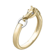 Yellow Gold Horse Ring