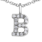 White Gold Letter Pendant