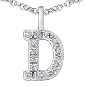 White Gold Letter Pendant