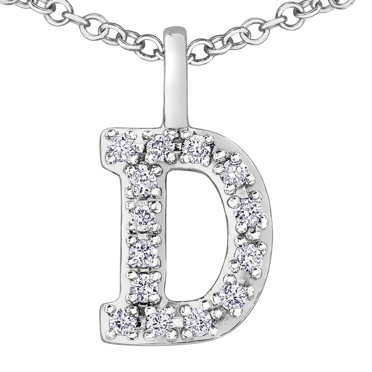 White Gold Letter Pendant