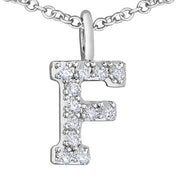 White Gold Letter Pendant