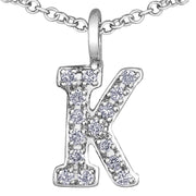 White Gold Letter Pendant