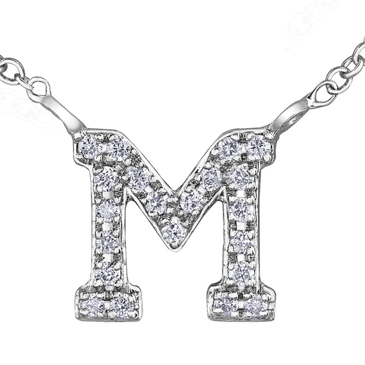 White Gold Letter Pendant